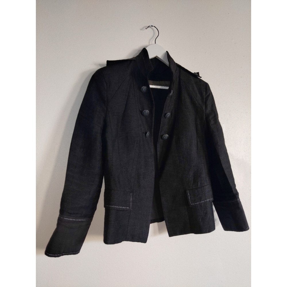 Zara Women's Metallic Dark Gray Blazer